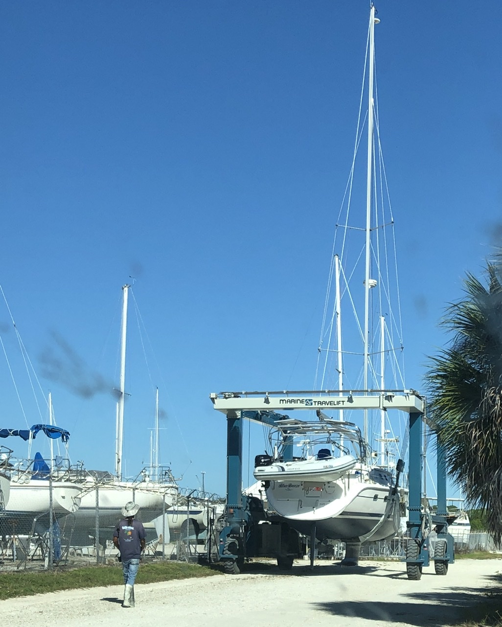 BlueBreeze being transported to launch.